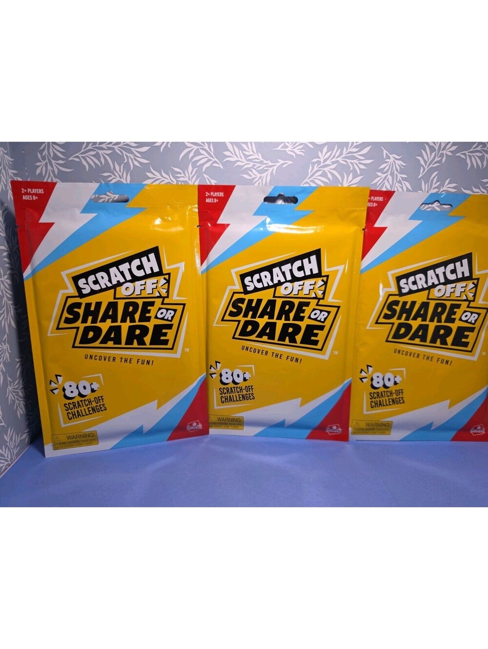 (3) New Goliath Scratch Off Share Or Dare Game. Each has 80+ Challenges